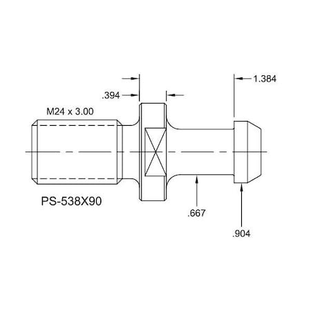 Tj Davies Co Solid Retention Knob PS-538X90